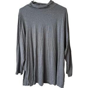 J.Jill Women's 2X Gray Cowl Neck Tunic Minimalist Cozy Soft Girl Cottagecore‎